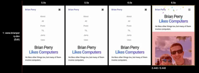 Filmstrip showing a loading issue